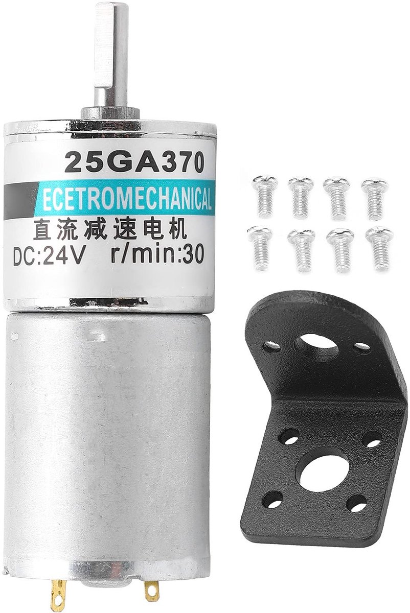 aladdien - DC Motor - Laag Snelheid - CW/CCW Draairichting - 24V Model - Permanente Magneten - Hoge Kracht - Geschikt voor Diverse Toepassingen - Co..