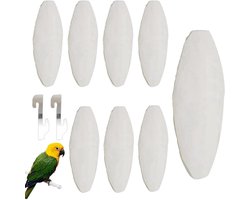 Allecto - Natuurlijke Chew Bones - 8 Stuks Sepia - Gezond knaagmateriaal - Voor vogels en kleine dieren - Natuurlijk speelgoed - Bezigheid voor hui...