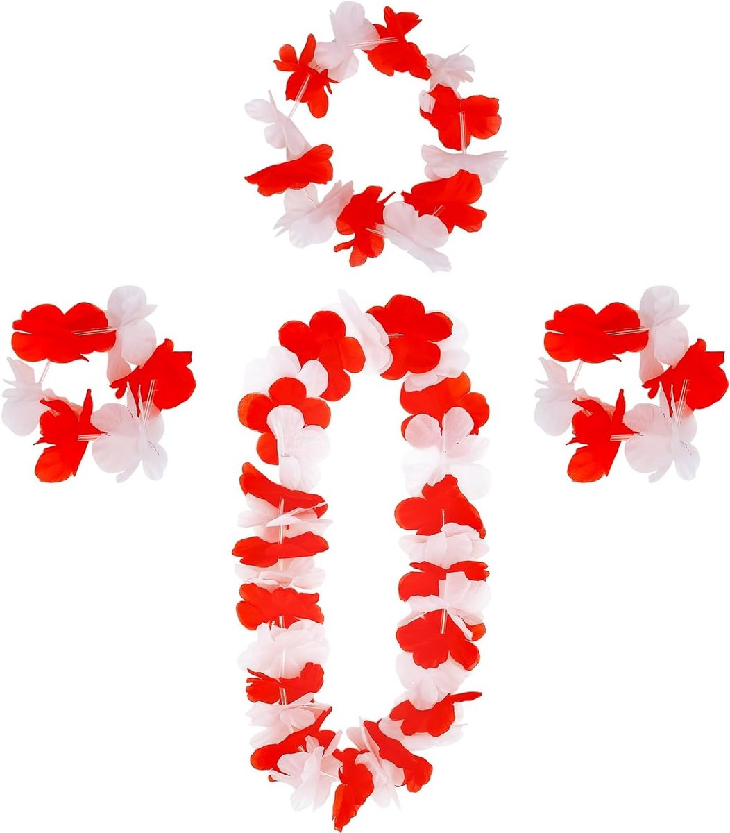 Carnaval Duitsland fan artikelen: kleurrijke bloemenketting voor feestelijke outfits