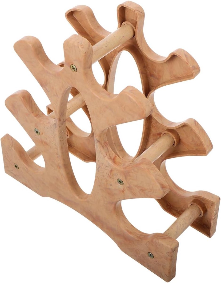 Elegante houten dumbbellstandaard voor compacte opslag van fitnessapparatuur - Stabiel en stijlvol, eenvoudig te monteren voor optimaal gebruik