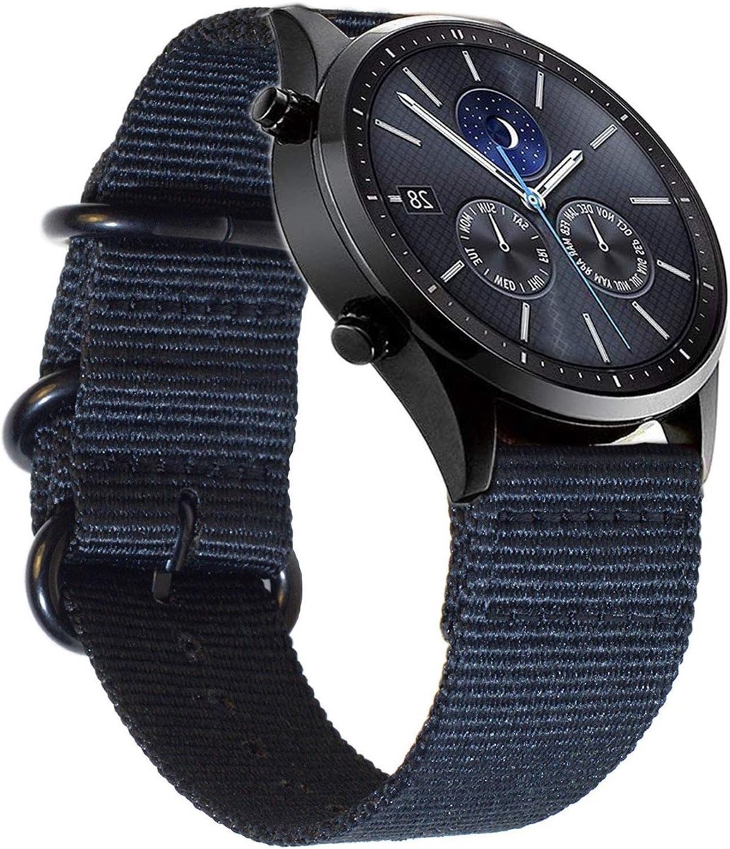 20mm Snelle Release Horlogeband van Zacht Nylon voor Garmin Vivoactive 3, Venu, Forerunner 245 en 645 - Comfortabele Vervangband voor Sport en Dagelijks Gebruik