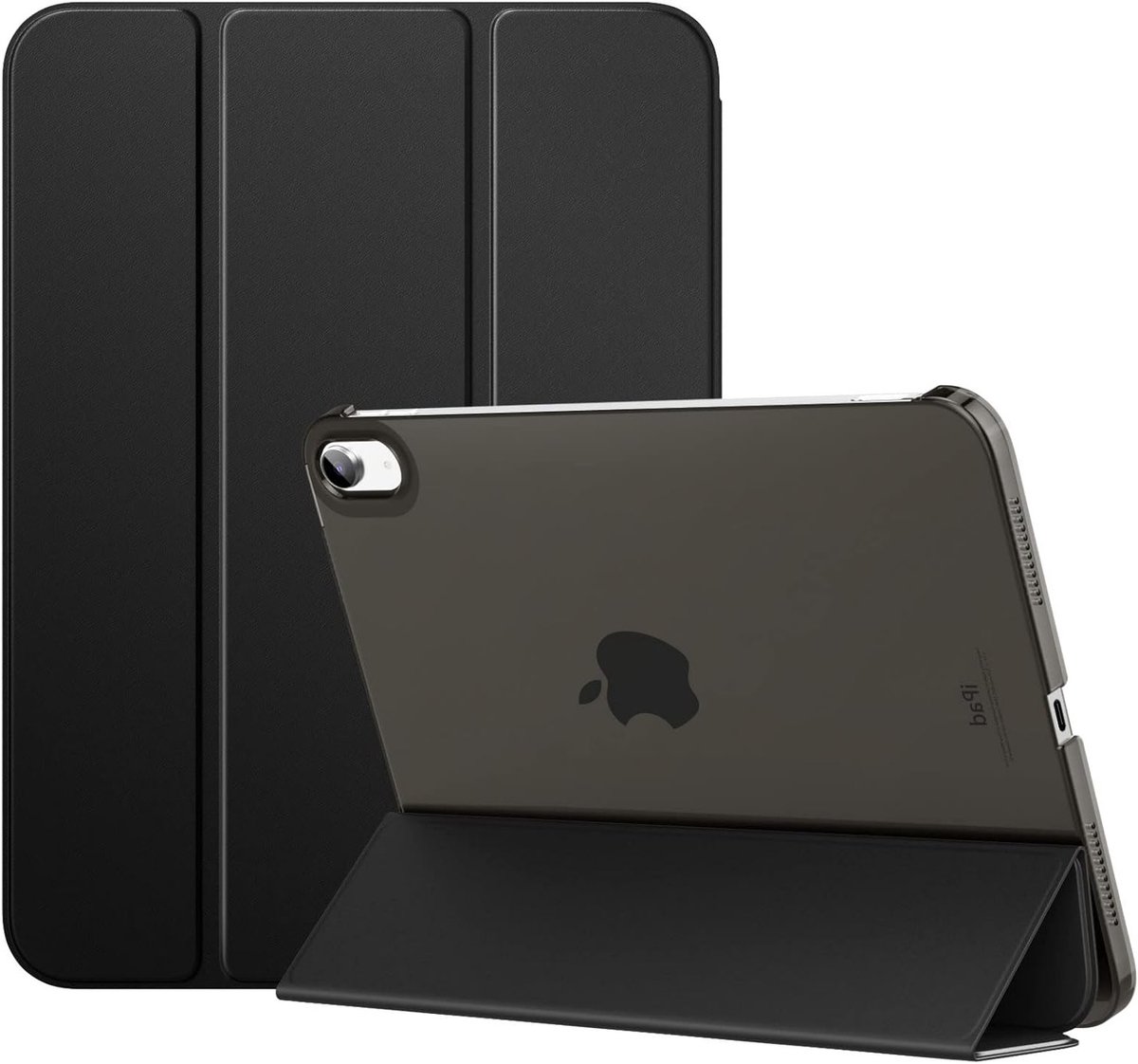 Slimme Hard PC Hoes voor iPad 10e Generatie 2022 - Transparante Rug, Standfunctie, Ondersteunt Touch ID en Automatische Wake/Sleep Functie