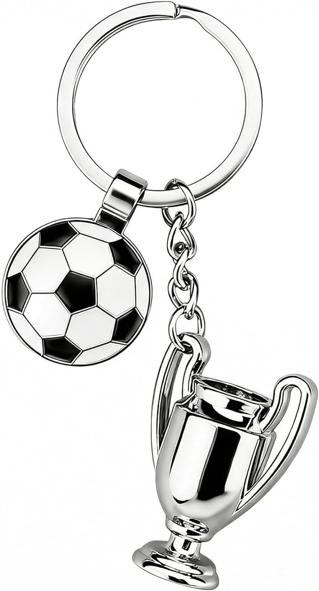 Persoonlijke Voetbal Sleutelhanger met Voetbalschoenen en Geluksbrenger voor Voetbalfans