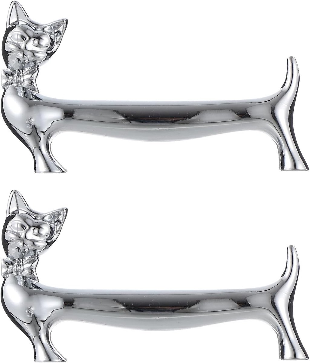 Set van 2 elegante kat eetstokjes houders voor katten - keukenaccessoire