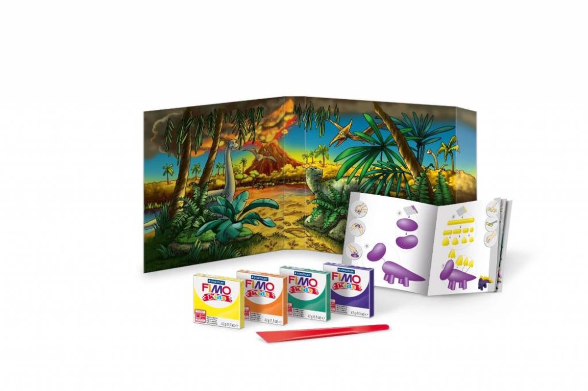 FIMO kids 8034 - ovenhardende boetseerklei - form&play set - Dino — afbeelding 7