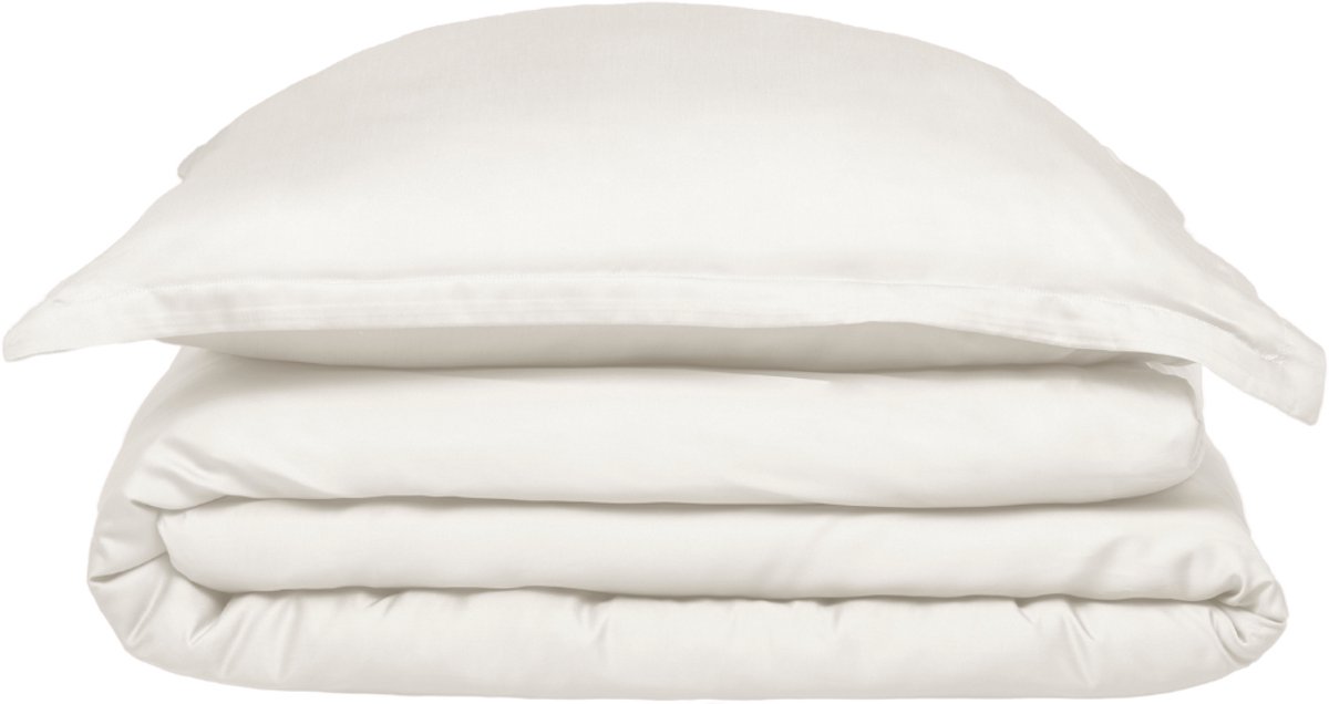 Coco & Cici - TENCEL - Sateen Dekbedovertrek Off White - 140x200 + 1 kussensloop 60x70