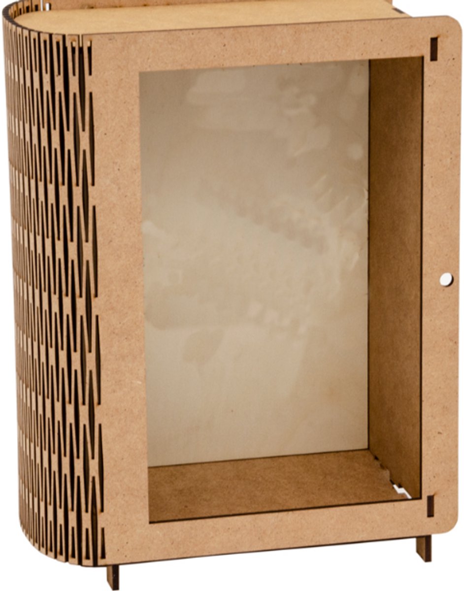 Hobbygroep diorama kerstdecoratie MDF 19x10,3x25 cm decor box.