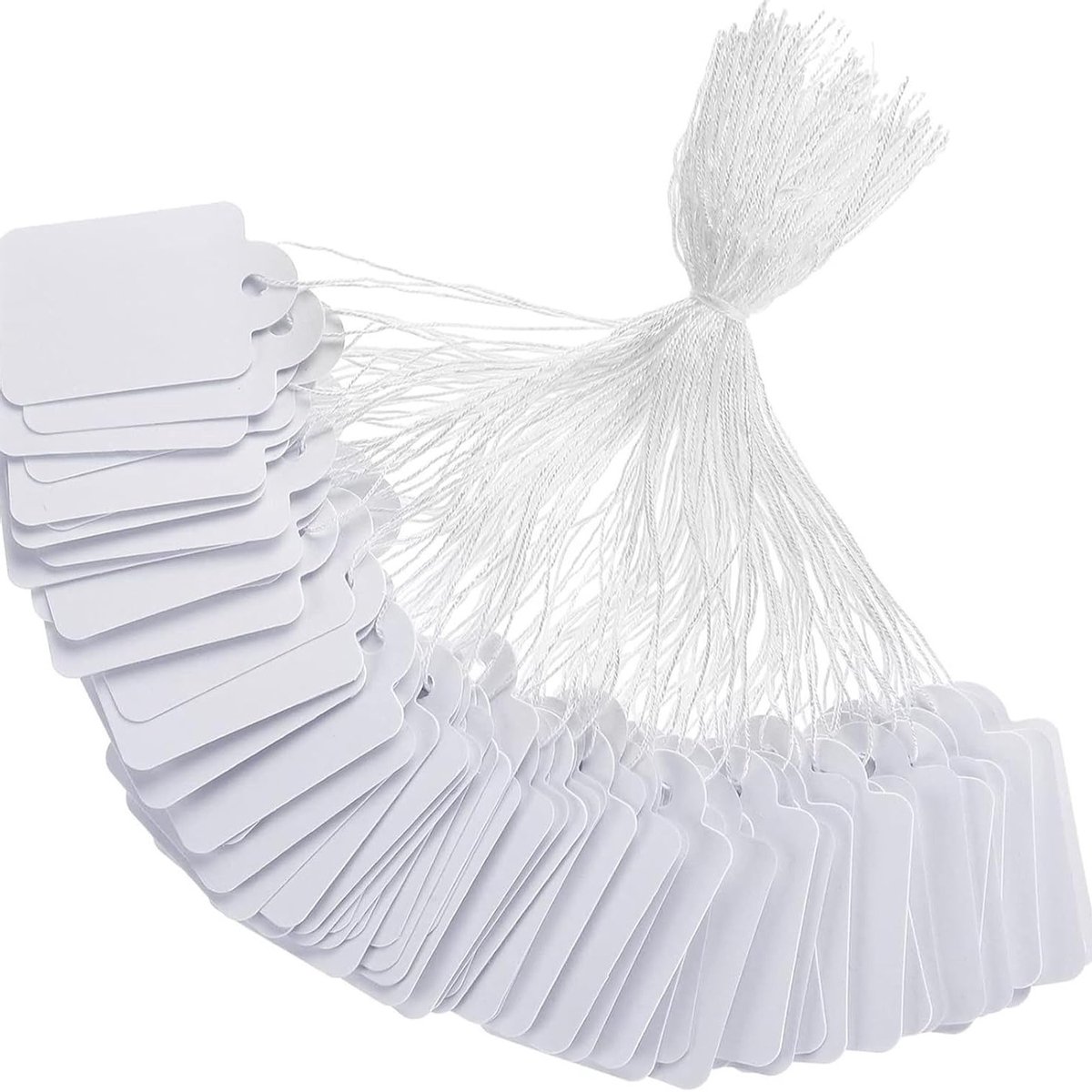 200 Stuks Prijslabels van Kraftpapier met Elastische Koord voor Kleding en Sieraden, Perfect voor Verkoop en Presentatie