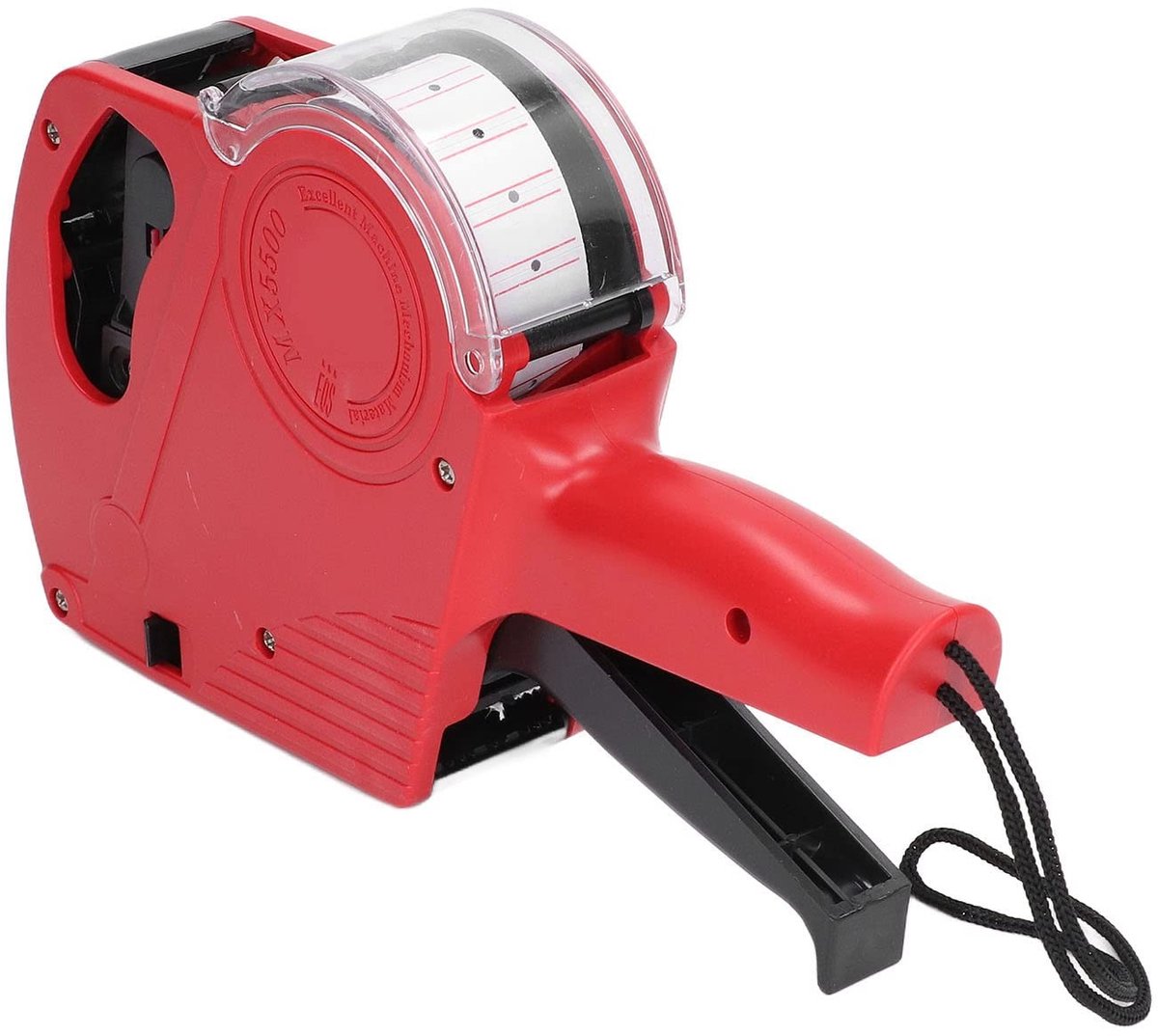 Allecto - Handmatige Labelprinter - Prijslabel Gun - Draagbare Prijsetiket Applicator - Rood - Eenvoudig te gebruiken - Voor thuis en werk - Compac...