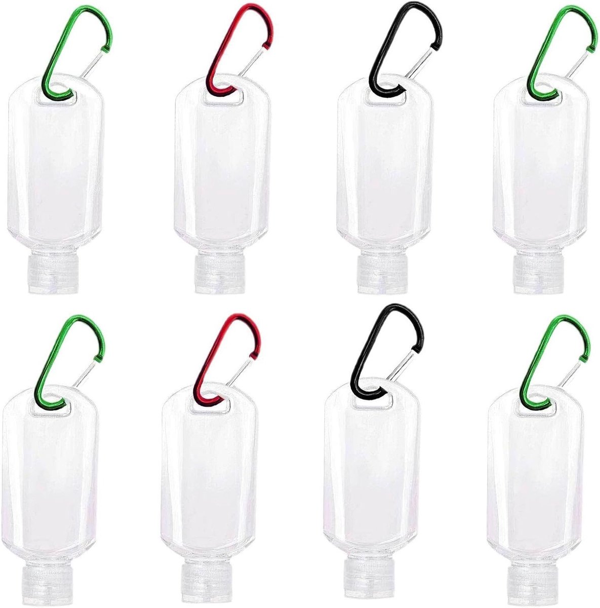 Set van 8 Stuks 50ml Reisbottles - Handige Plastic Flessen voor Toiletten en Cosmetica, Perfect voor Vakanties en Dagelijkse Gebruik