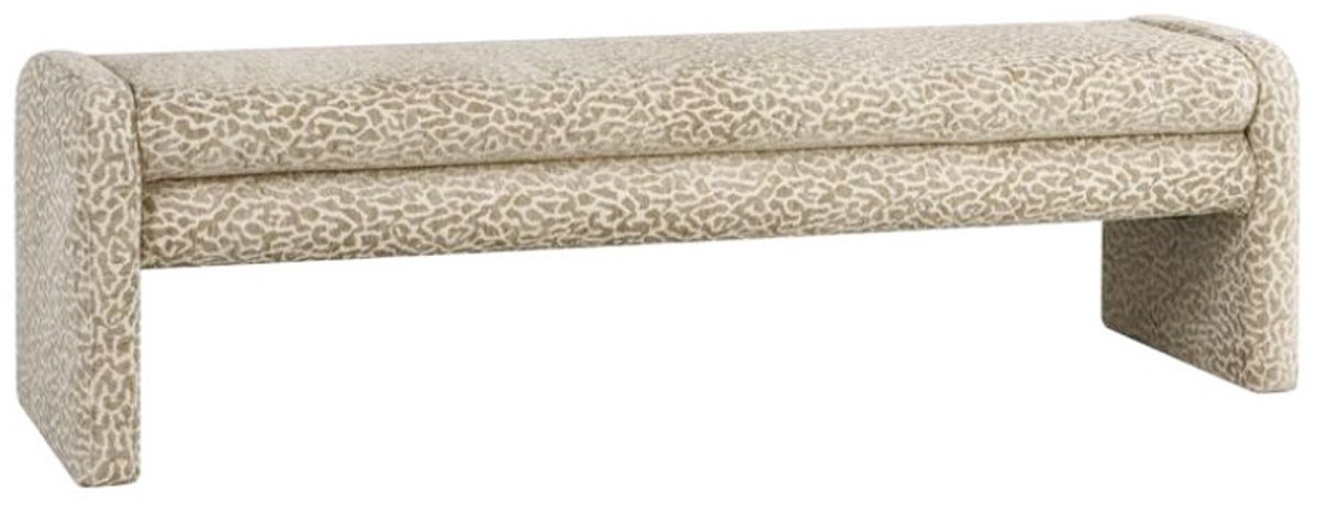 Bronx71® Eetkamerbank Lux leopard taupe 160 cm - eettafelbank - eetbank