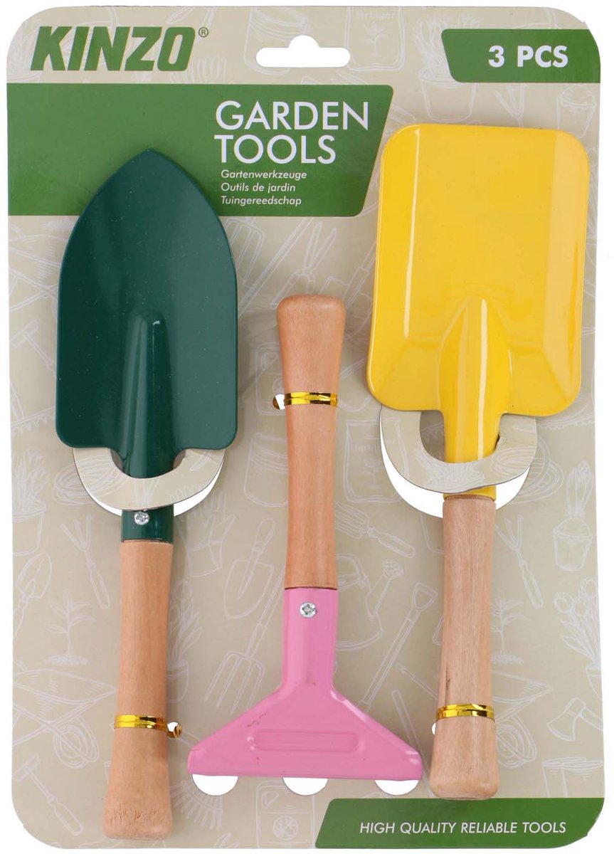 Tuingereedschap set 3-delig voor kinderen tuinieren speelgoed.