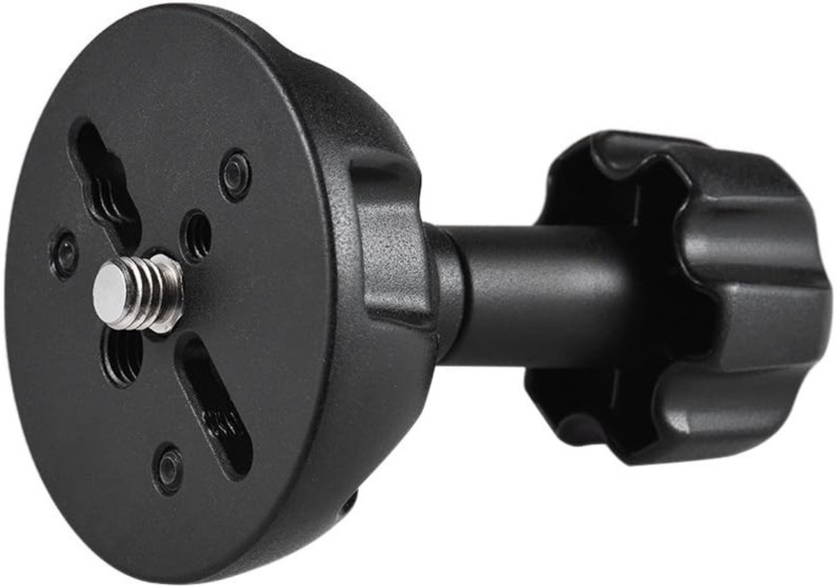 Half Ball Flat to Bowl Adapter 75 mm met 1/4" en 3/8" Schroeven voor Fluid Head Statief