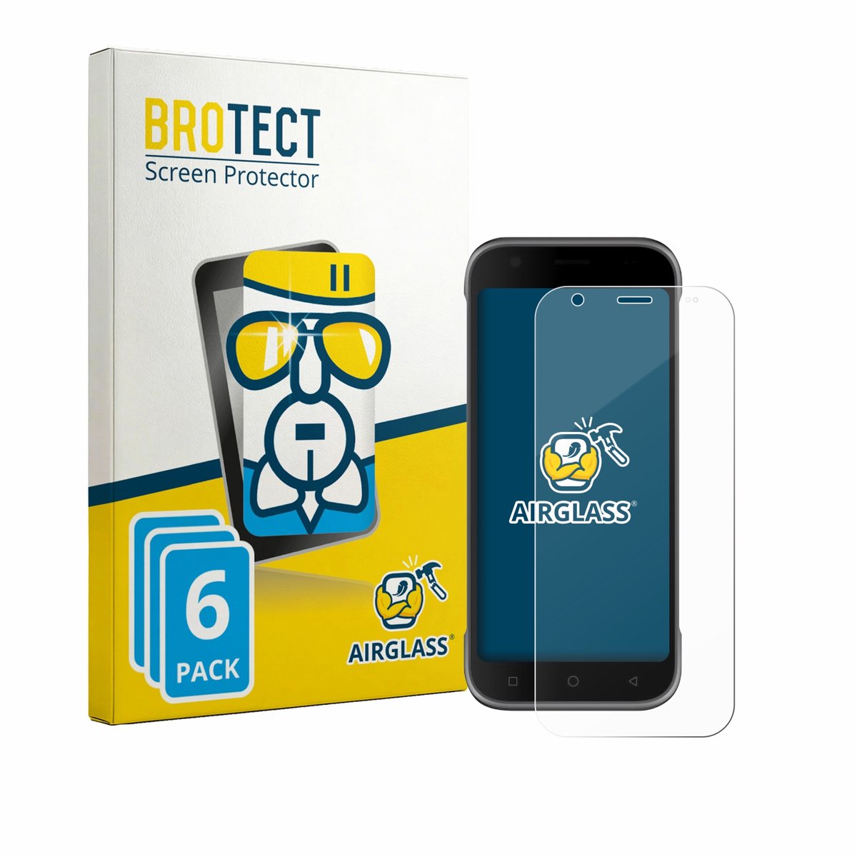 Screenprotector 6 Stuks voor Bluebird S10 Beschermglas transparant
