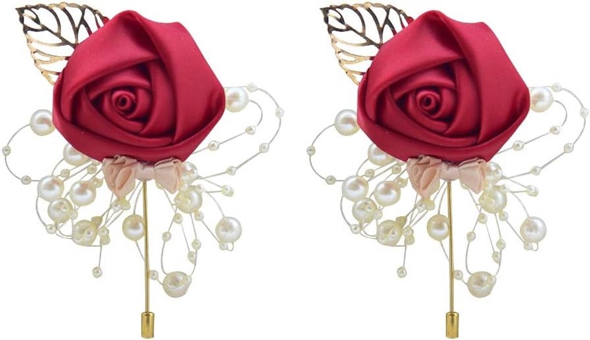 Bruiloft Decoratie Set met 2 Stuks: Meisjes Bruidsmeisje Boutonniere voor Prom en Feestjes