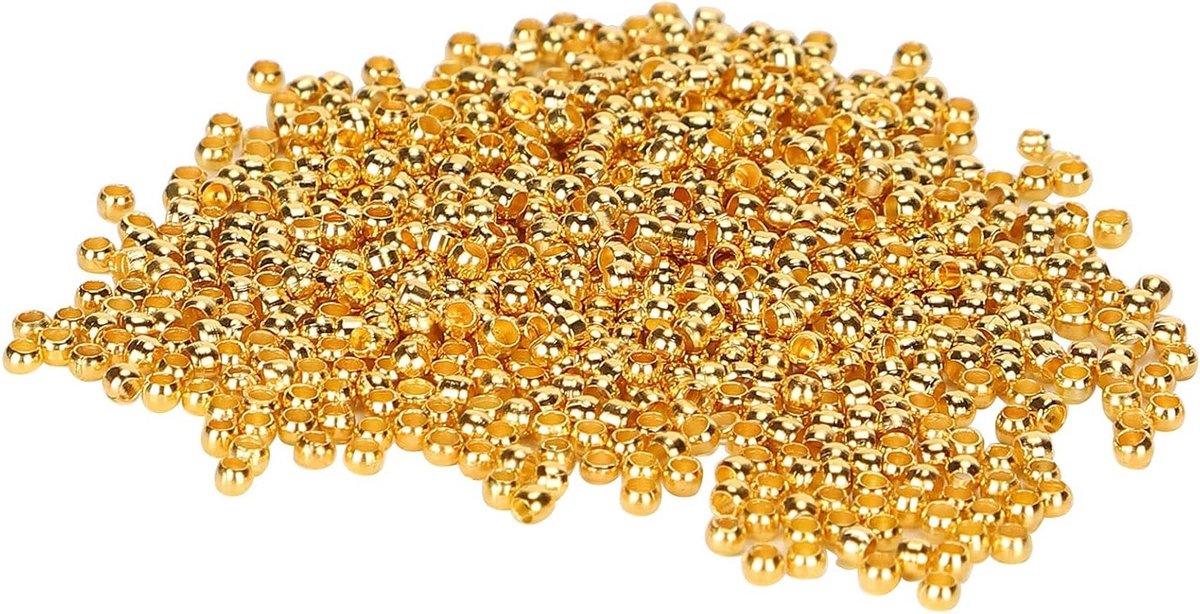 Ronde Spacer Kralen voor DIY, Duurzame Stopper Kralen, 500 Stuks Squeeze Kralen voor Kettingen en Armbanden maken