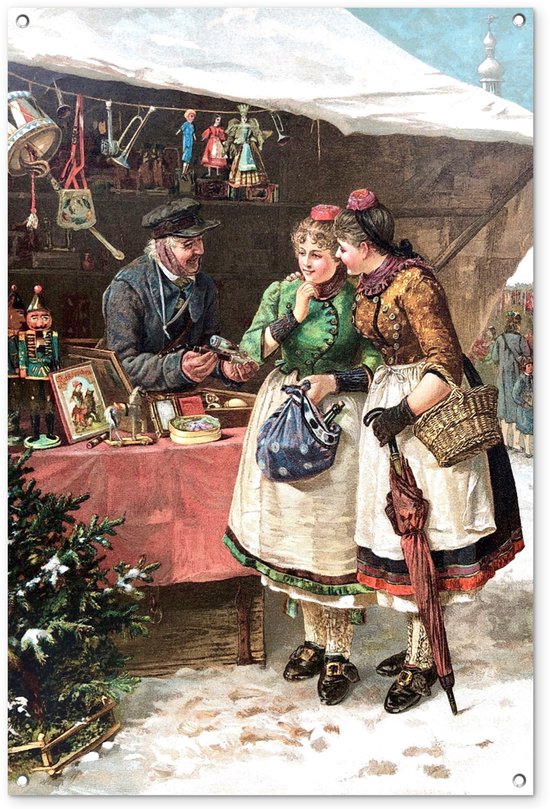 Tuinposter – Tuindoek – Tuinposters buiten – Kerst – Portret Kerstmarkt