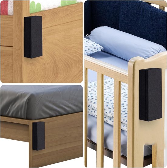 20 Stoppers voor Hoofdbord en Muur, Meubelbeschermers en Bedstoppers voor Wandbeveiliging en Hoofdbordvulling (Zwart) — afbeelding 4
