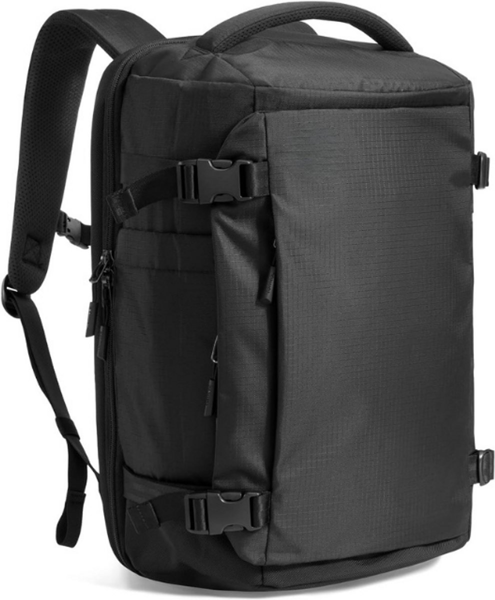 Tomtoc reisrugzak 28 liter, TSA-vriendelijk, goedgekeurd voor vluchten, past onder de stoel in de Easyjet cabine (45x36x20 cm), Ryanair (40x20x25 cm), handbagage, waterbestendig, lichtgewicht, geschikt voor laptops tot 16 inch.