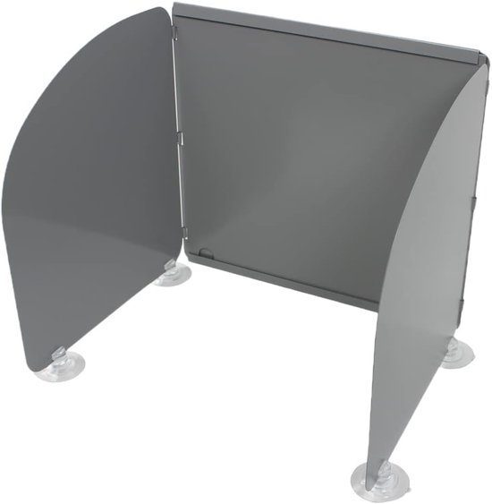 Metalen Windscherm - Spatbescherming Gasfornuis - Koken Onderweg - Verstelbaar en Inklapbaar - 320-600 mm - Grijs — afbeelding 3