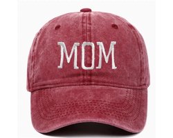 ACEP Mom pet - Pet - Moederdag - One size - Bordeaux - Baseball cap - Cap - Petten - Mama - Kraamcadeau - Babyshower