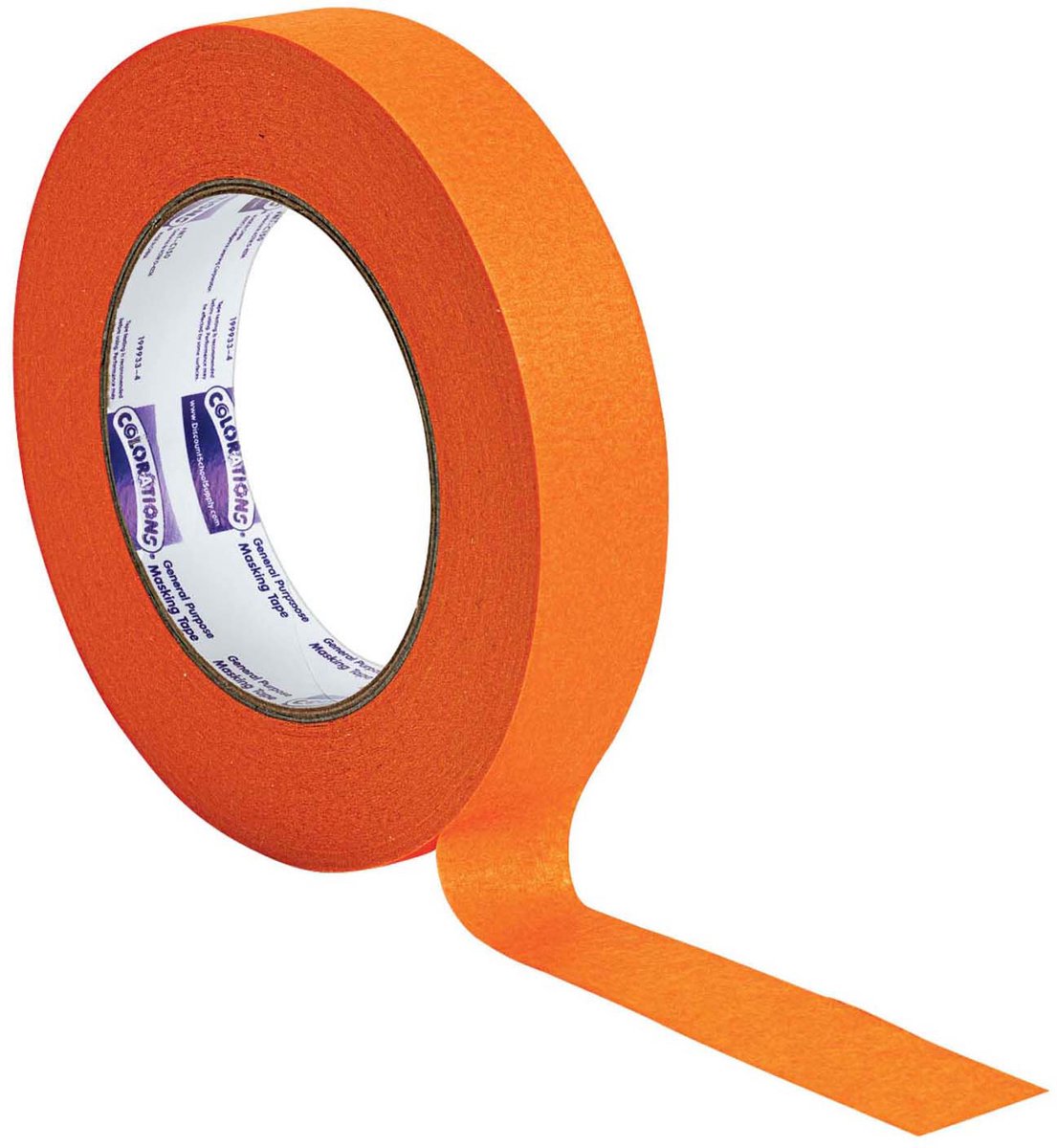 Colorations afplaktape oranje 2,5 cm knutselmateriaal tape.
