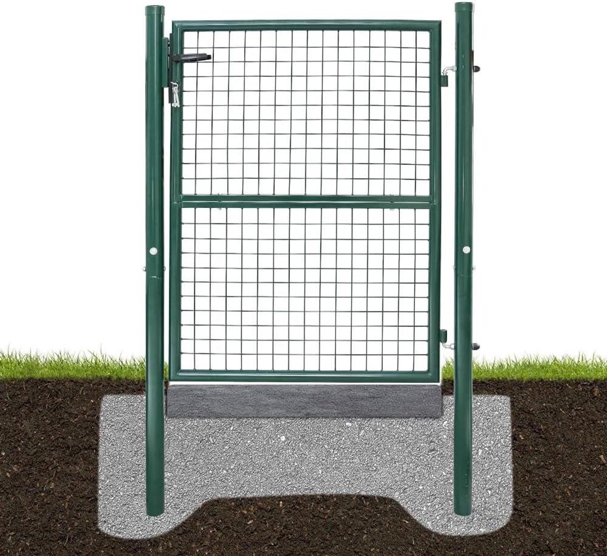 Metalen Tuinpoort - Hekwerk Deur - Tuin Afscheiden - Verzinkt Staal - 150 x 100 cm - Groen