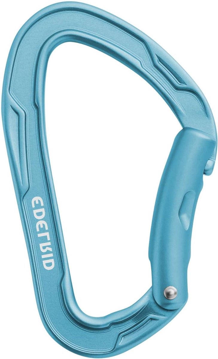 Lichtgewicht Karabijnhaak - Met Borging - Klimmen Outdoor - Keylock Sluitsysteem - 29 Gram - Icemint