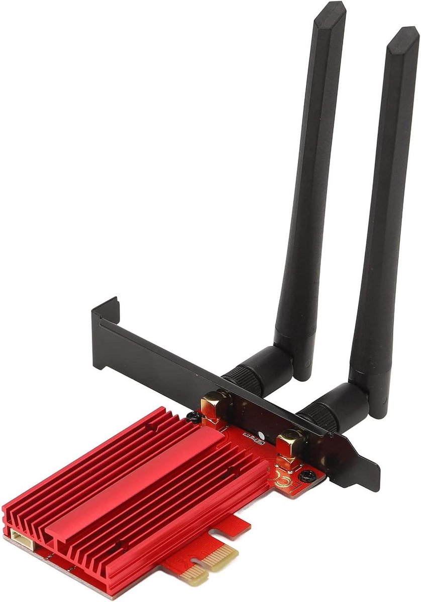 Wifi 6 Adapter - Draadloze Netwerkkaart - Snelle Internetverbinding - Tri Band 6GHz - BT5.2 - Zwart