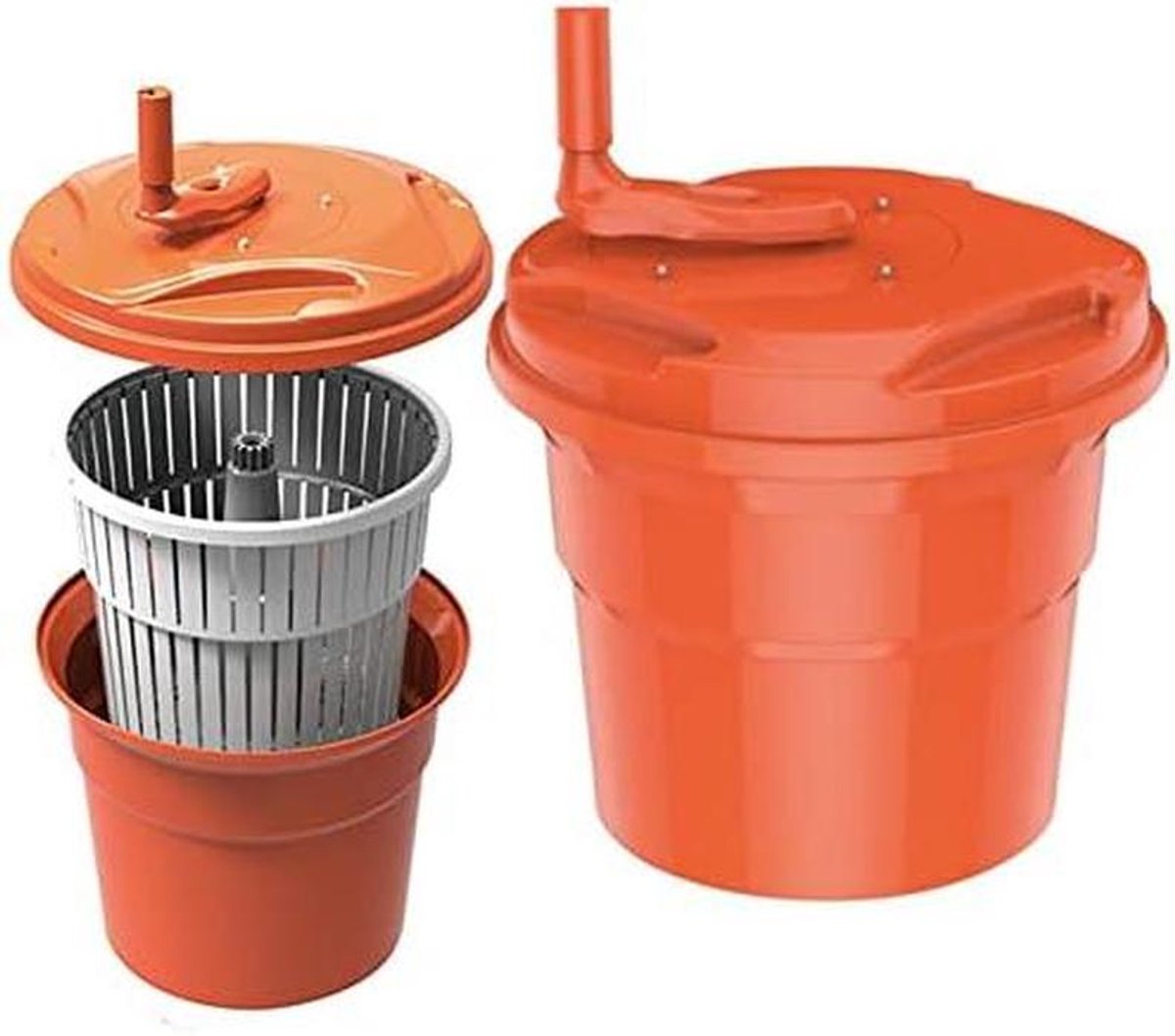 Salade Spinner - Groente Droger - Groenten Wassen - Grote Capaciteit - 10 Liter - Oranje