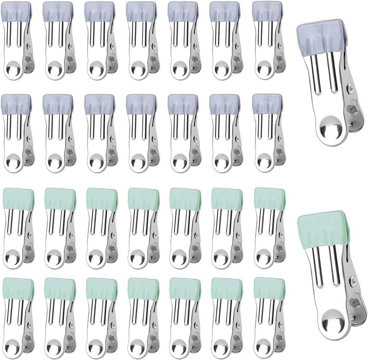 Kleding Klemmen - Was Knijpers - Kleding Drogen - Roestvrij Staal - 30 Stuks - Twee Kleuren