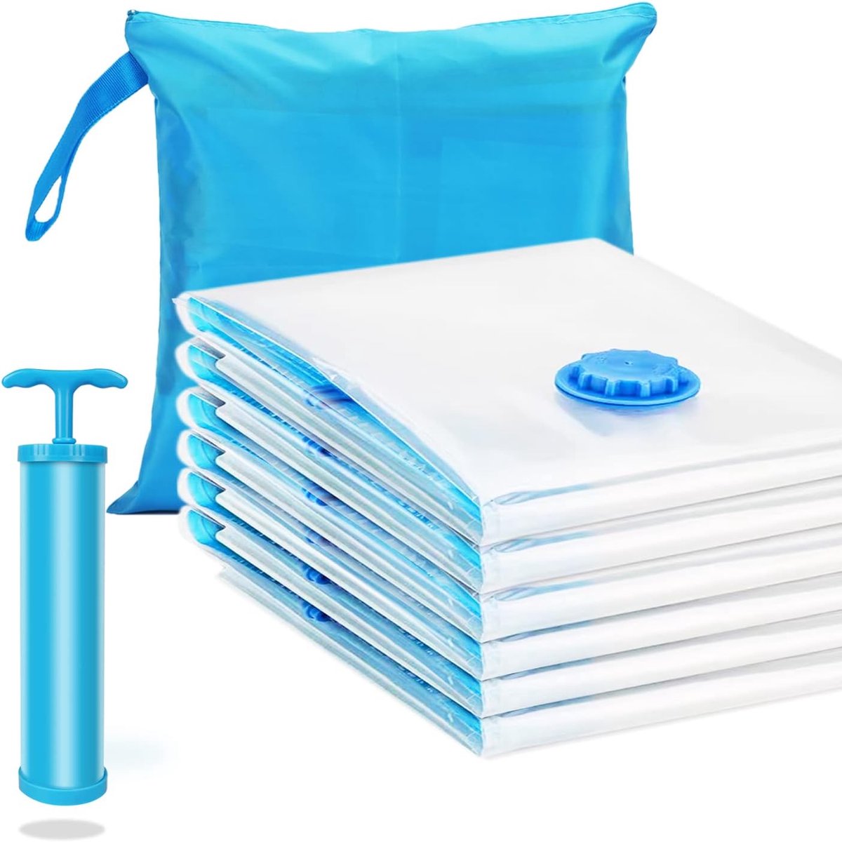 Set van 6 XXL vacuümzakken voor kleding, stofzuigerzakken, compacte vacuümzakken voor dekbedden, matrassen, beddengoed en kussens (inclusief pomp) Hardware < Apparatuur