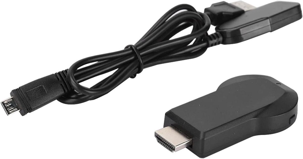 Draadloze TV ontvanger - HDMI stick - Content delen - 1080P resolutie - Compact formaat - Zwart