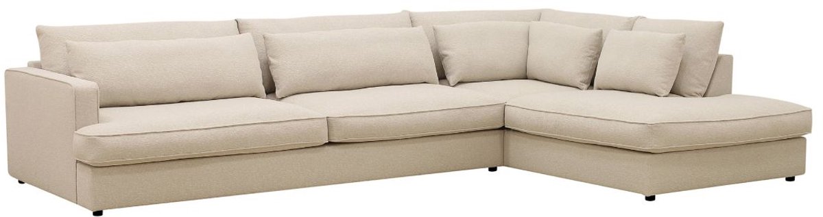 DÉJA Hoekbank 4-zits Monroe Beige Rechts
