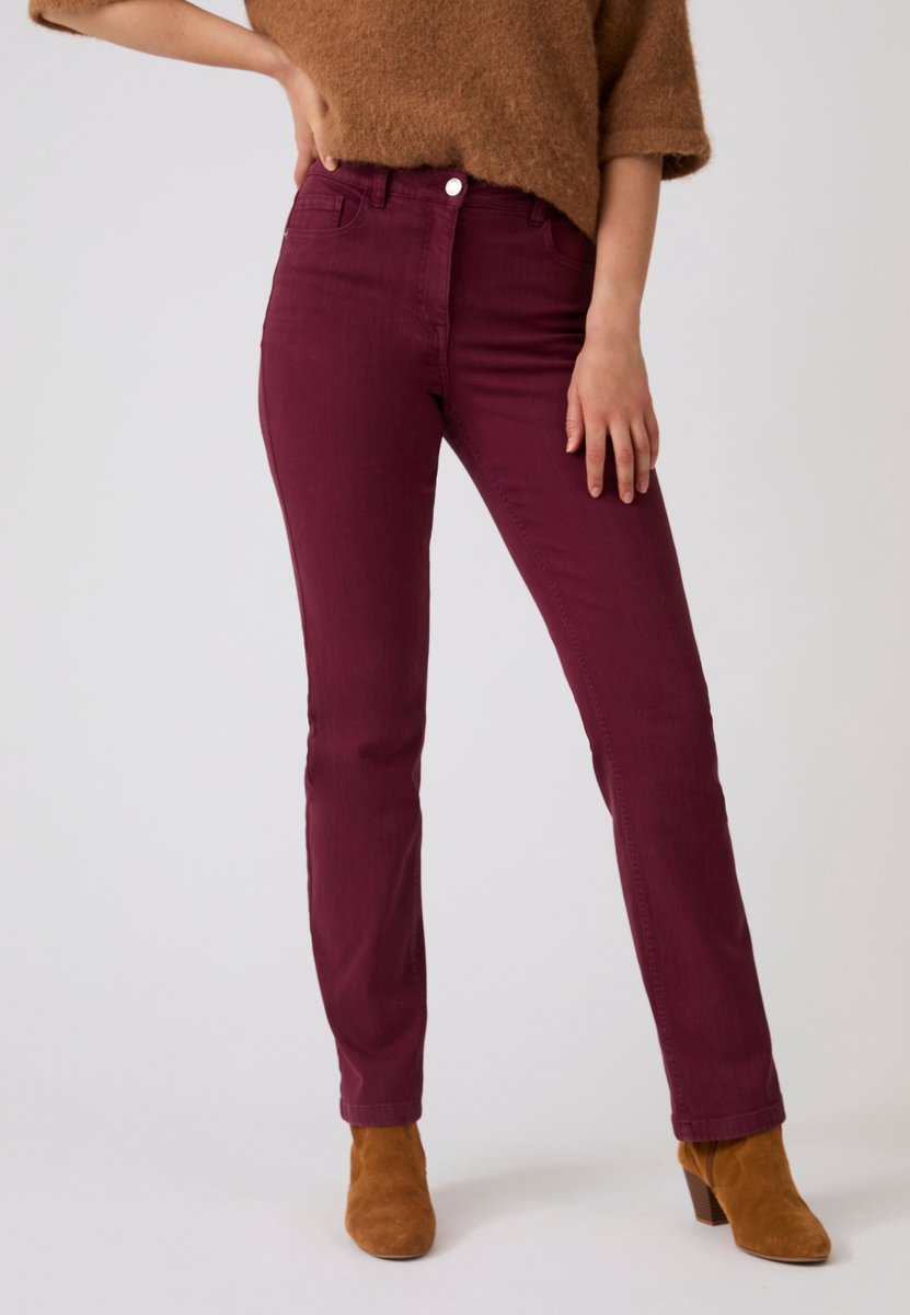 Damart - Jeans straight fit Perfect Fit by Damart - Dames - Rood - 48