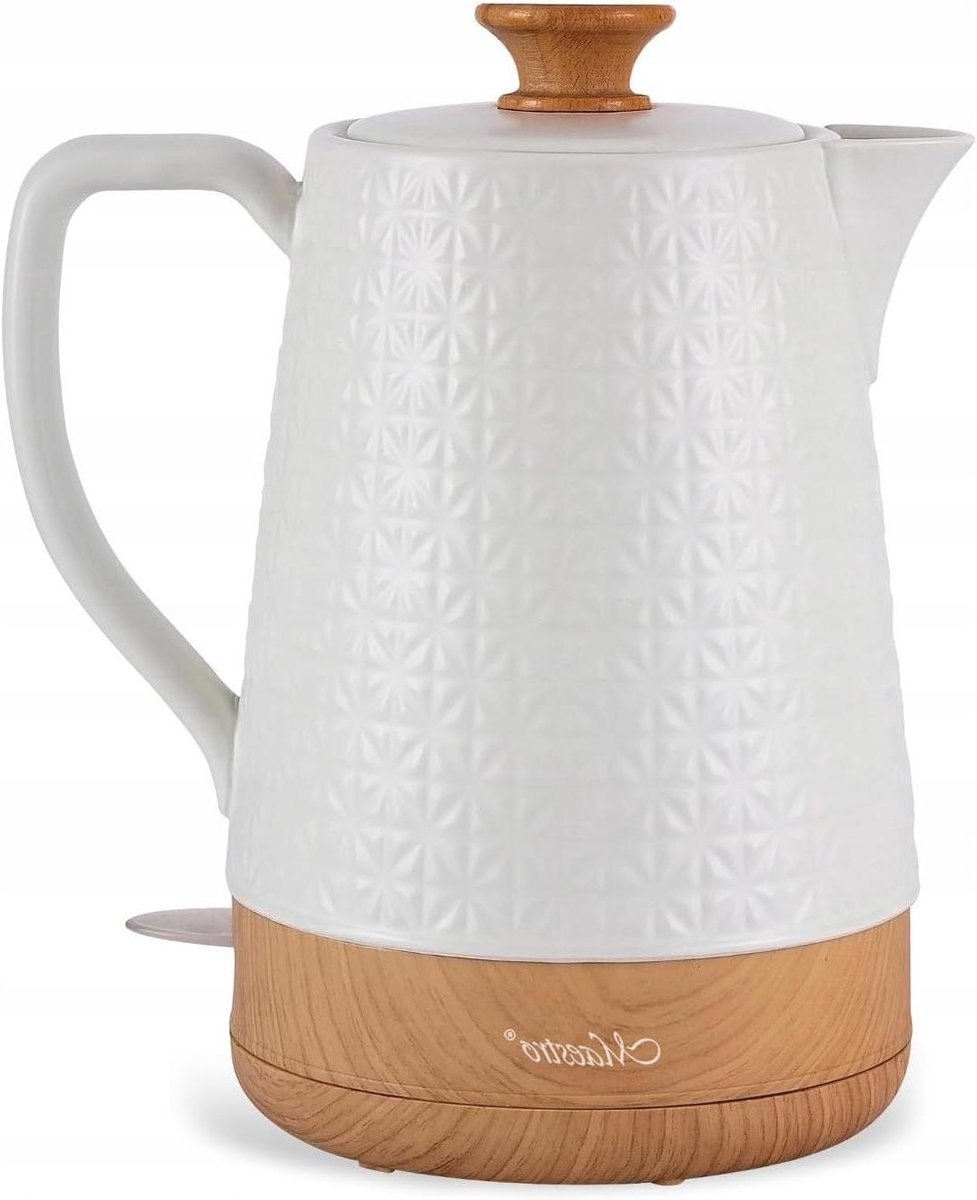 Keramische Waterkoker - Elektrische Ketel - Snel Water Koken - Hoogwaardig Keramiek - 1.8 Liter - Wit