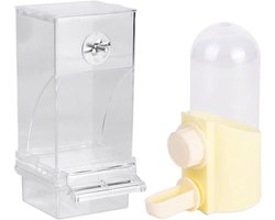 Vogel Waterdispenser - Drinkfontein Parkieten - Vogels Verzorgen - Automatisch Bijvullen - 18.5 cm Hoog - Wit