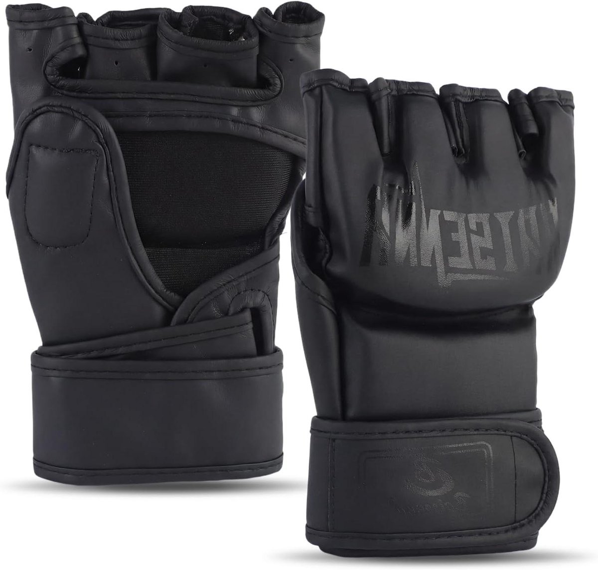 Bokshandschoenen - Sparringhandschoenen Vechtsport - Vechtsport Training - Vijfvingerige Pasvorm - One Size - Zwart