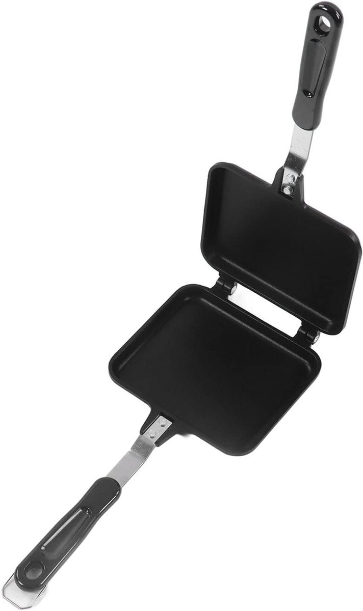 Sandwich Maker - Tosti Pan - Sandwiches Maken - Dubbelzijdig - 35 x 15 cm - Grijs