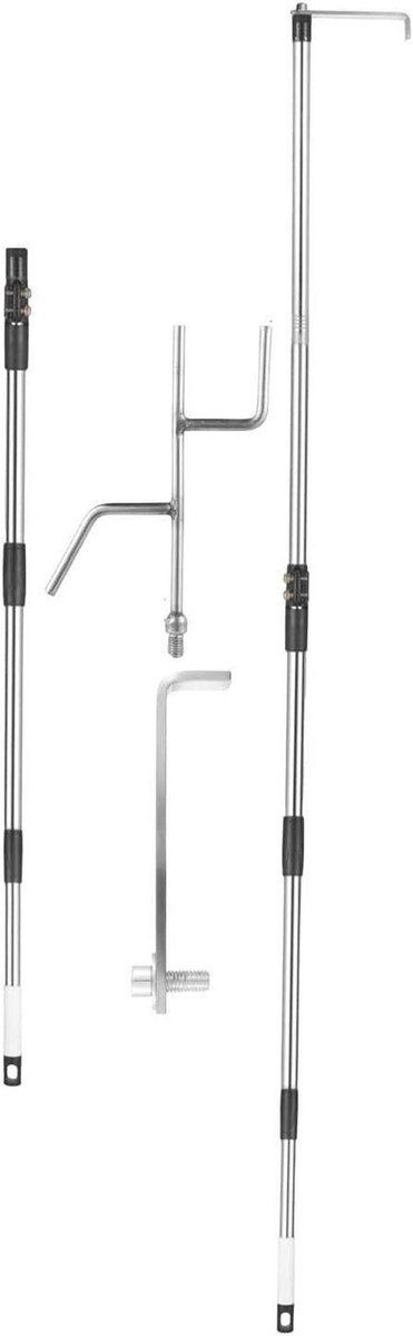 Grijper Vrachtwagen - Lange Handgreep - Vrachtplatform Organisatie - Antislip Rubberen Grip - 58 cm - Zwart
