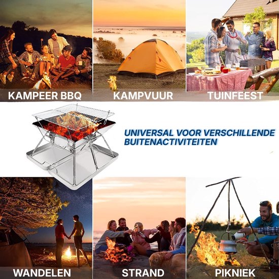 Florixa® Tafel Bbq Houtskool - Weber Bbq -Boretti Bbq - Houtskool - Zilver - 31cm x 31cm x 25cm van florixa — afbeelding 3