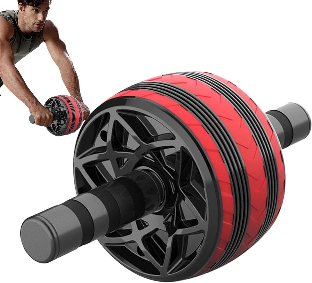 Buikspierwiel - Core trainer - Krachtige training - Automatische rebound - 64864 g - Rood