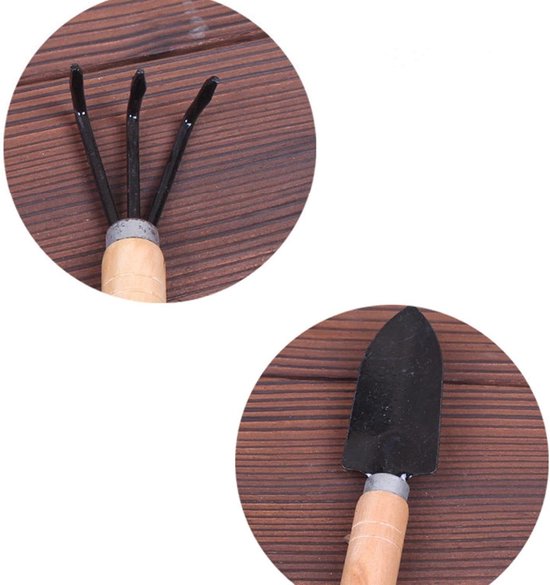 Mini Tuinset - Succulent Gereedschap - Kleine Planten Verzorgen - Ergonomische Houten Handgreep - 21.4 cm - Uniek — afbeelding 5