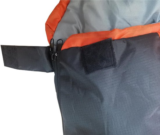 Mummie slaapzak - Kampeerslaapzak lichtgewicht - Buiten slapen - Verhoogd voeteneinde - 230 x 80 cm - Oranje — afbeelding 5