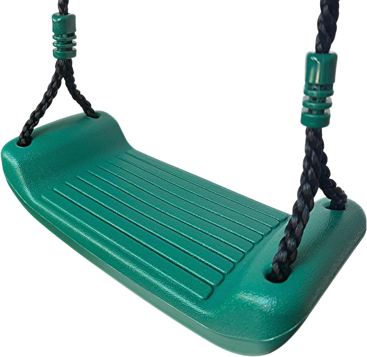 Schommelzitje Kunststof - Kinder schommel - Buiten spelen - Verstelbaar touw - Max 70 kg - Donkergroen