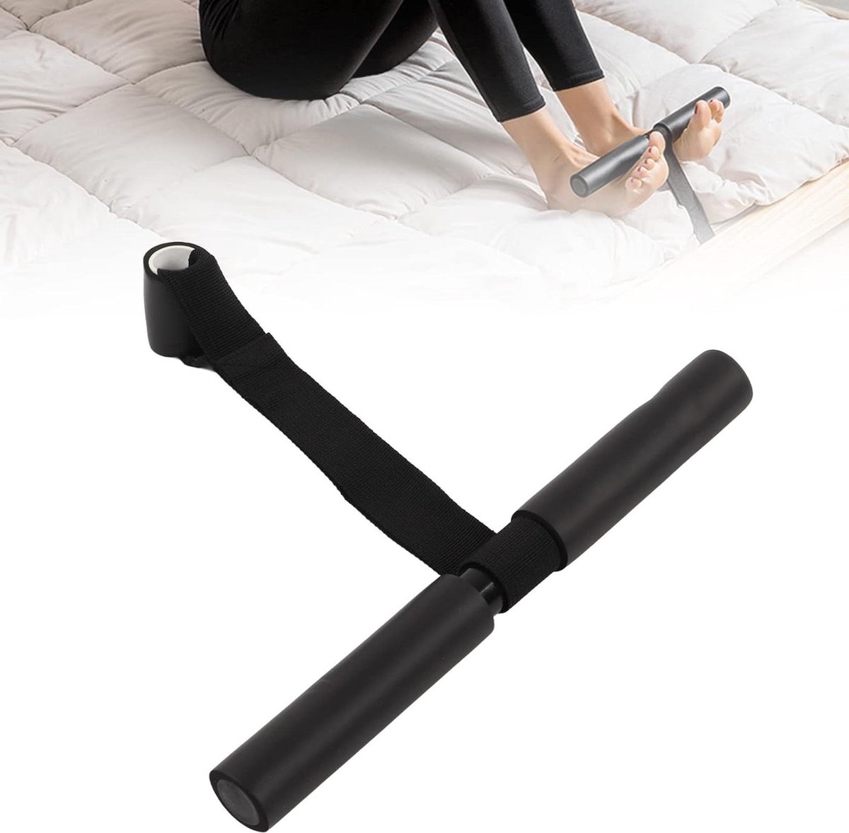 Sit-up Hulp - Buikspier Trainer - Core Workout - Geen Montage Nodig - 30cm Buislengte - Zwart