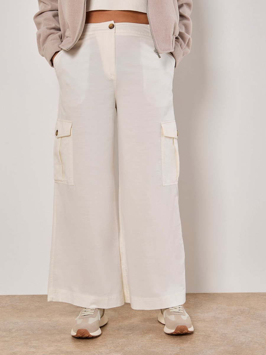 Wide Leg Chino Trousers