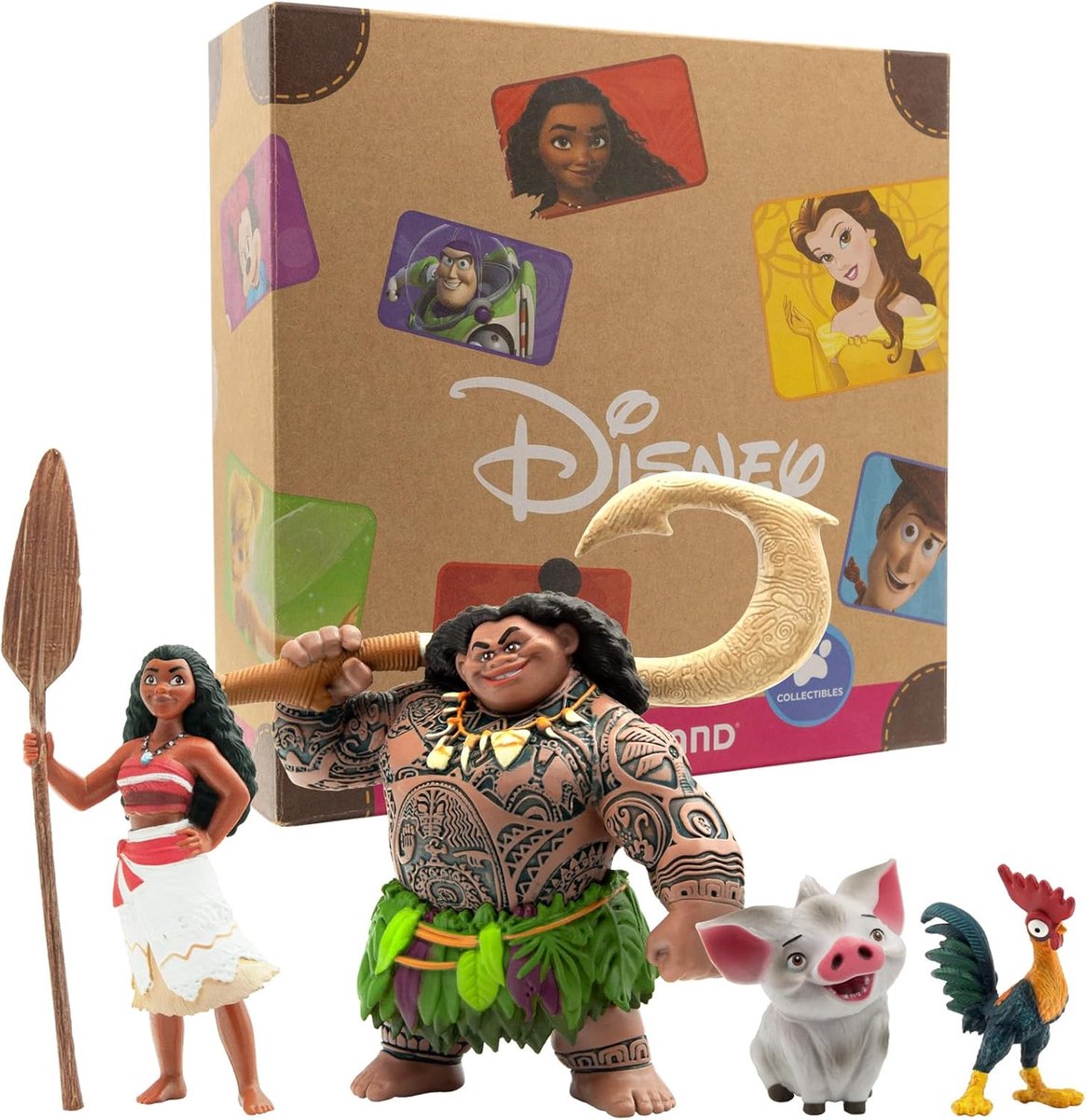Bullyland 13261 – Disney Vaiana Set HeiHei – speelfiguurset – levensecht en detailrijk vormgegeven – ideaal als educatief speelfiguur, decoratie of cadeau voor kinderen vanaf 3 jaar