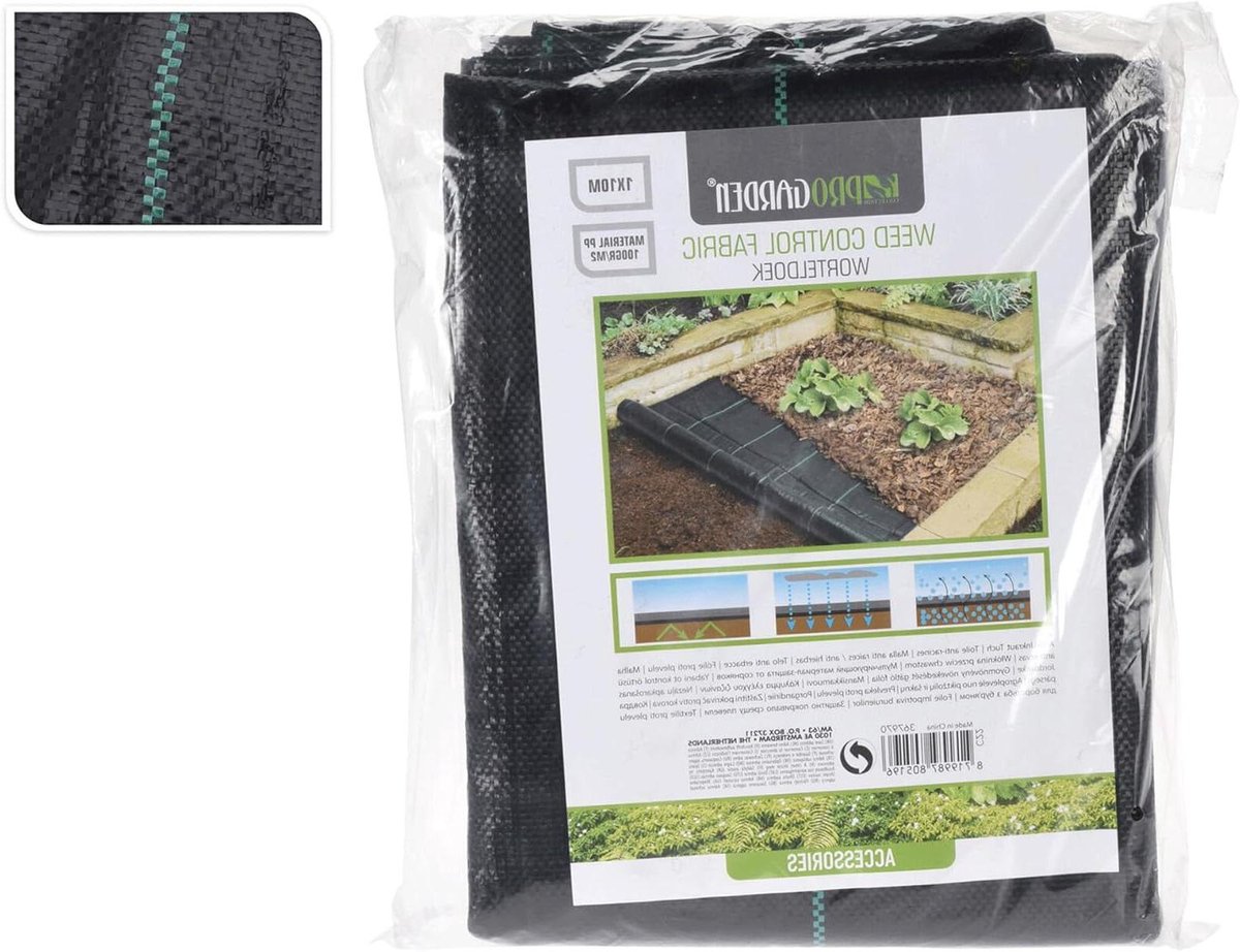 Anti-worteldoek - Gronddoek Bodembedekker - Onkruid Weren - Hoge Dichtheid - 1x10m - Zwart