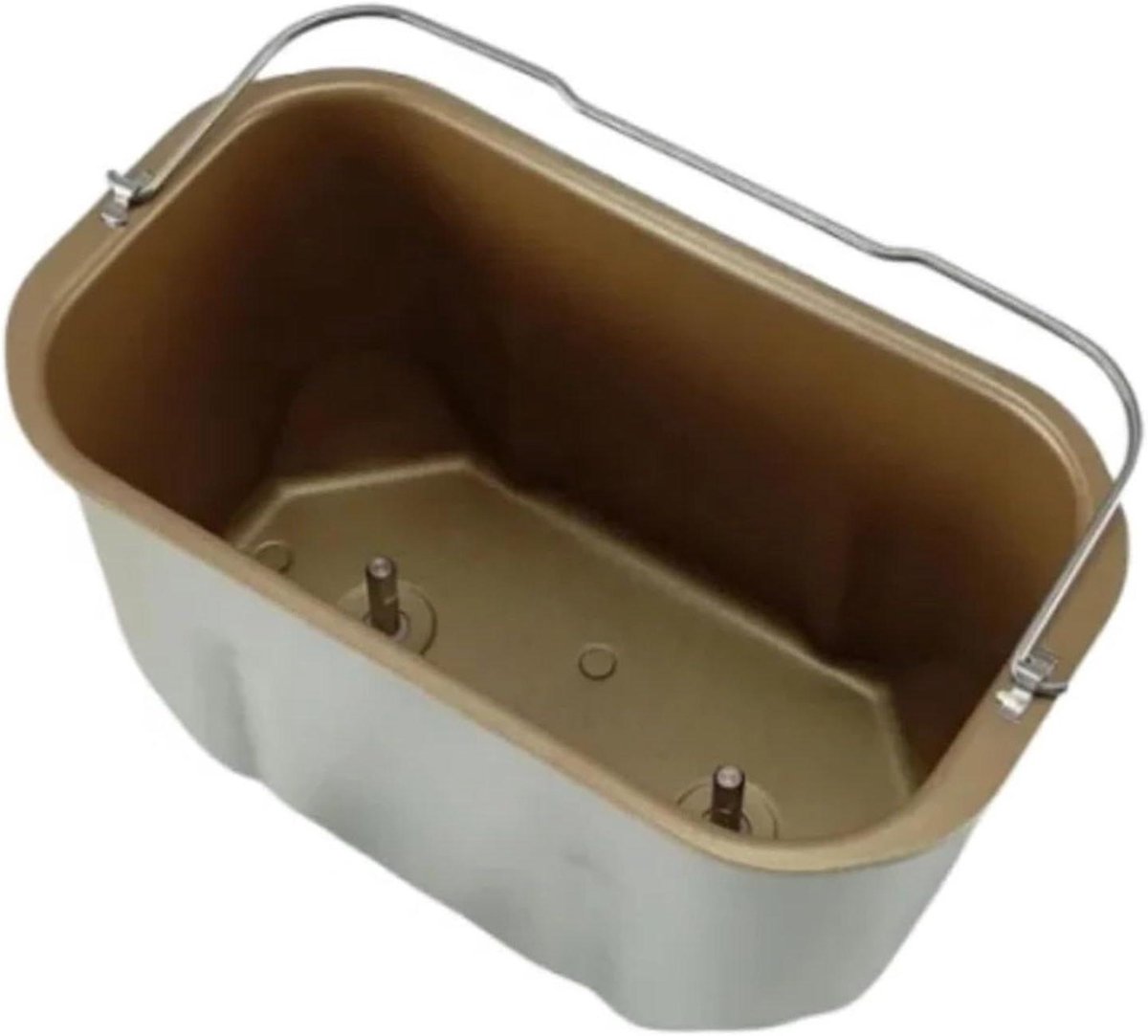 Broodbakmachine Emmer - Bakvorm Onderdeel - Zelf Brood Bakken - Gemakkelijke Reiniging - 10 x 10 x 10 cm - Zilverkleurig